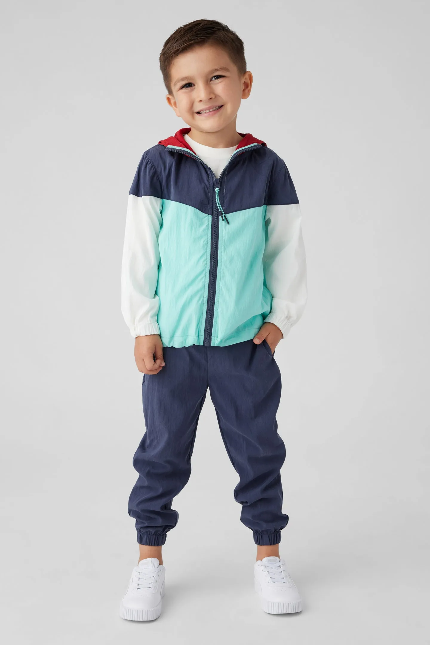 Kids Colorblock Zip Hoodie Jacket