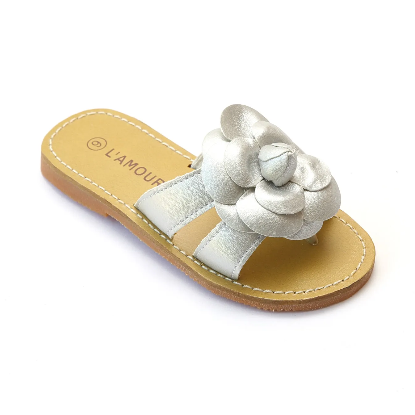 L'Amour Girls Camellia Thong Sandal