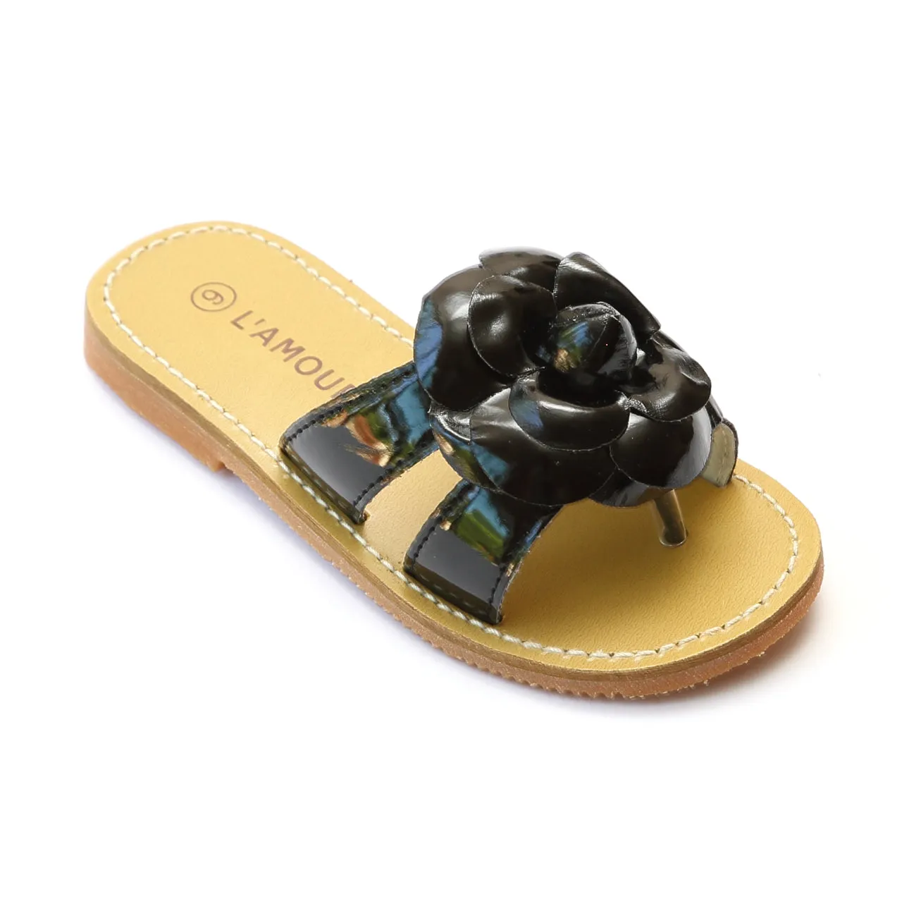 L'Amour Girls Camellia Thong Sandal