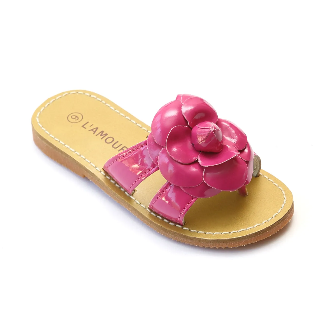 L'Amour Girls Camellia Thong Sandal