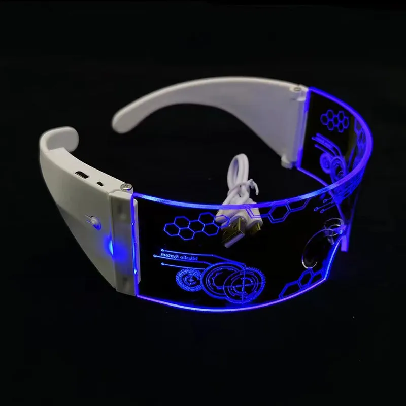 Light Up Visor Rechargeable Colour Changing Glasses