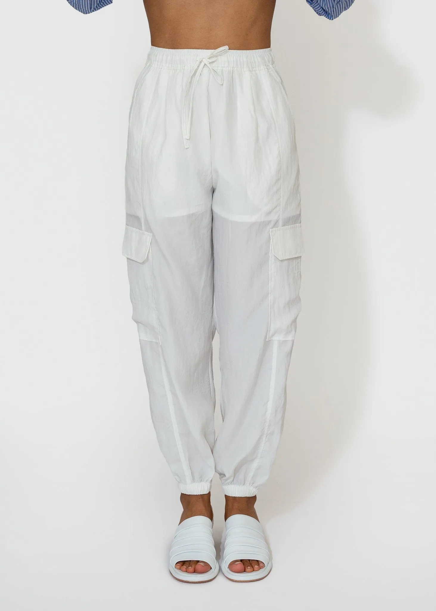 Lightweight Cargo Pants in White