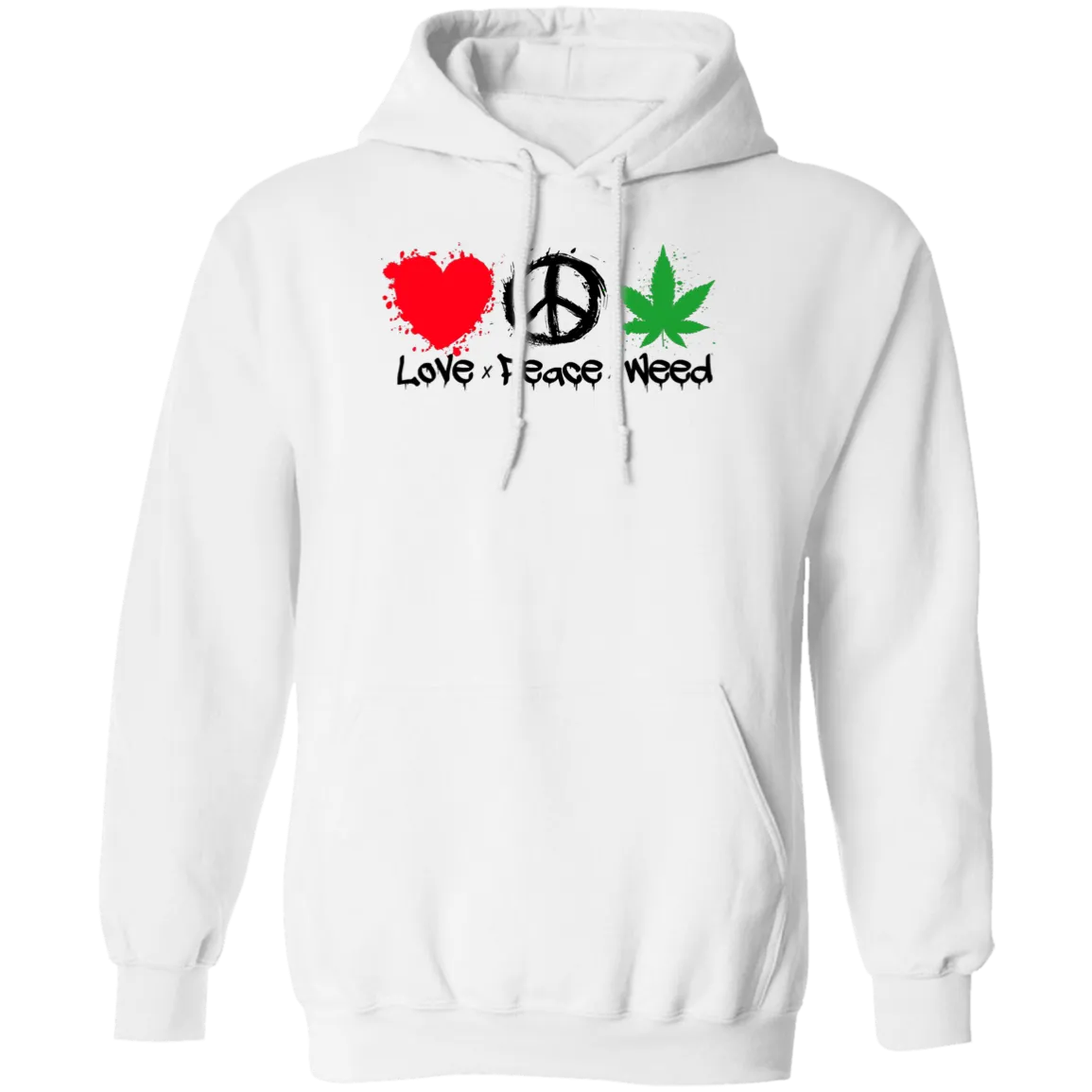 Love Peace Weed Hoodie