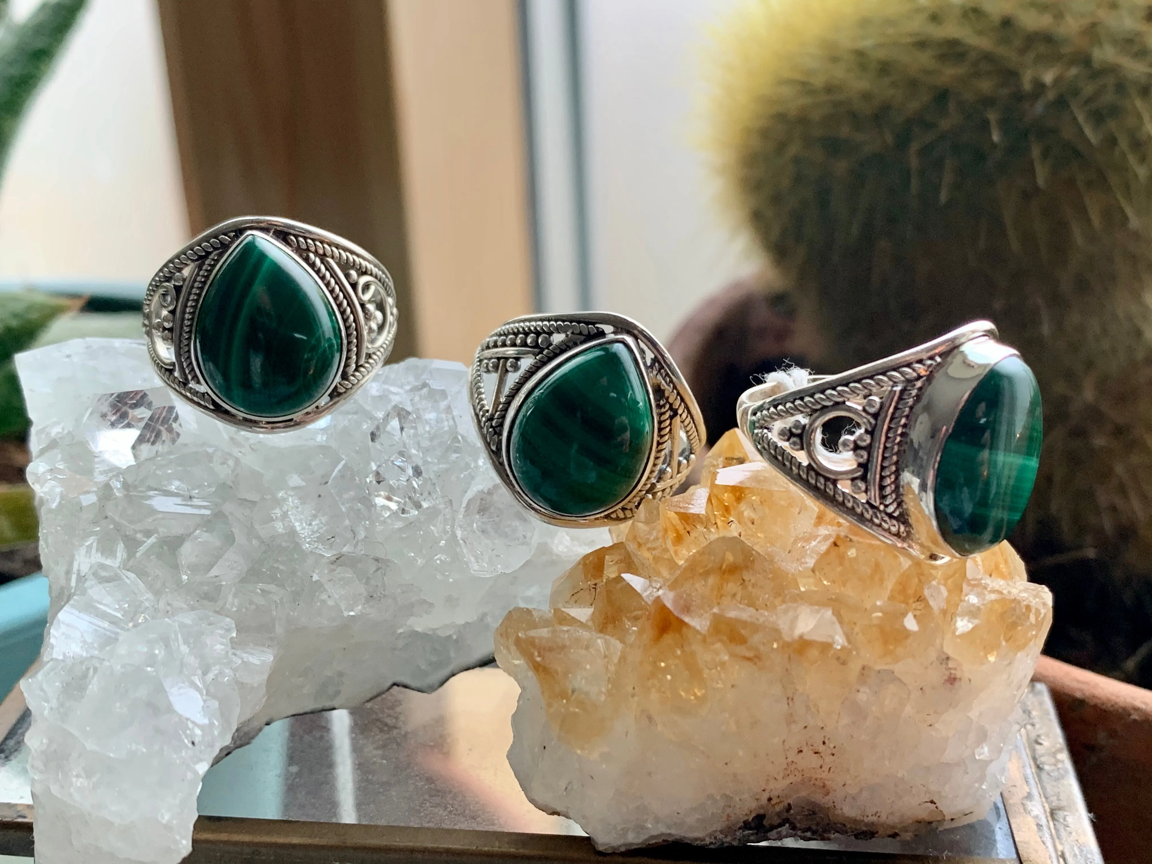 Malachite Mixed Caleb Rings