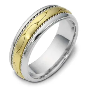 Men's Braided Two-Tone Band Rings - NM19