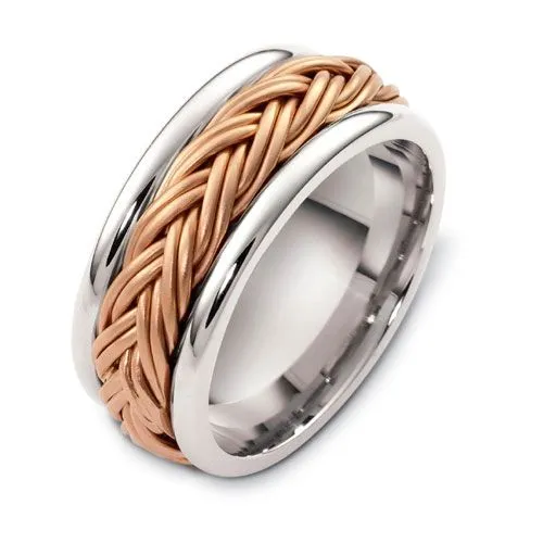 Men's Braided Two-Tone Band Rings - NM21