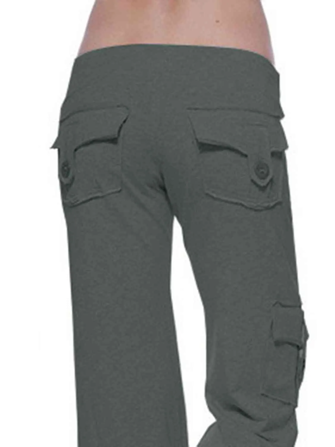 Mid Tie Waist Cargo Pants