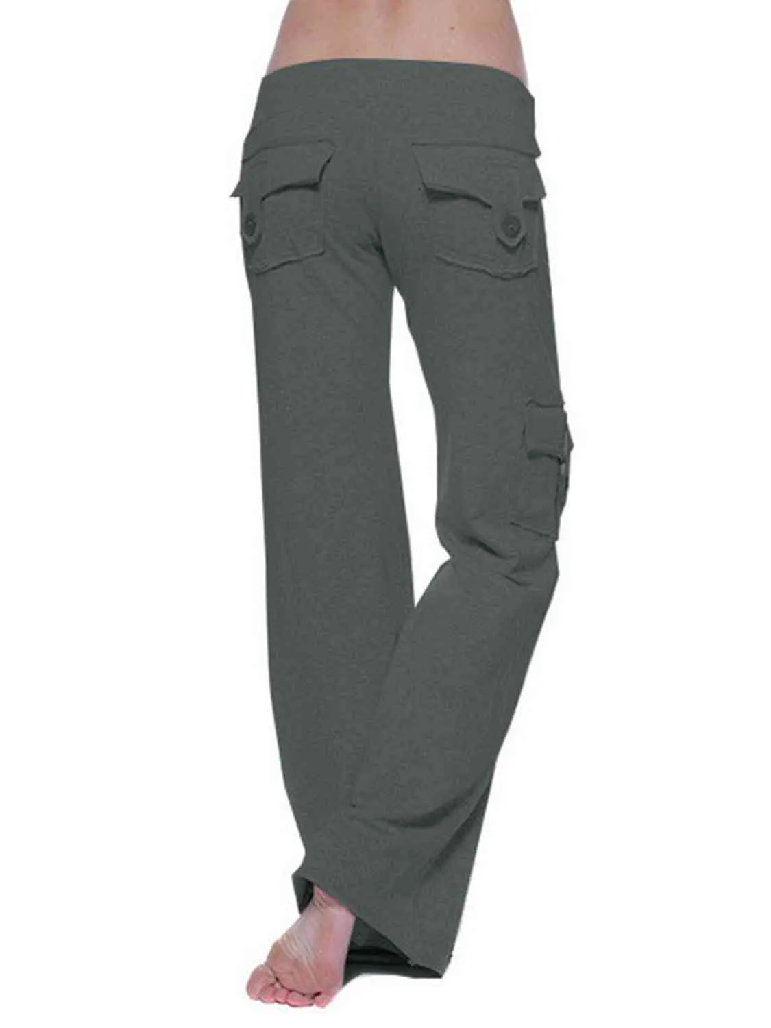 Mid Tie Waist Cargo Pants