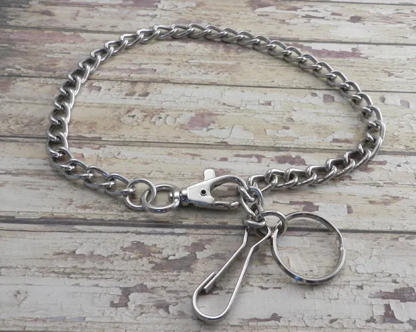 Necklace Punk Leash Chain with Hardware