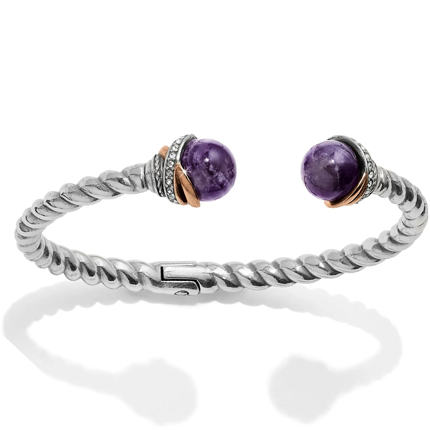 Neptune's Rings Amethyst Open Hinged Bangle