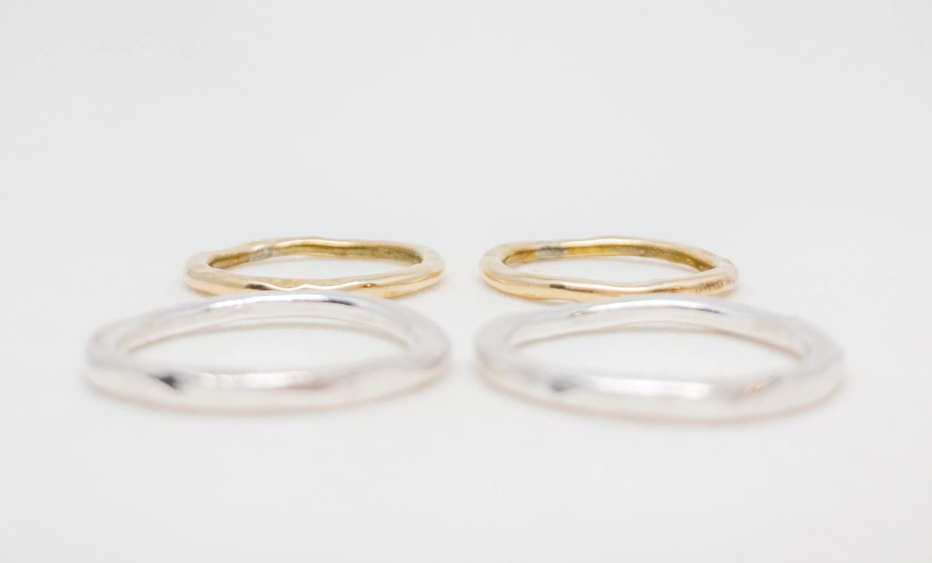 Organic Sterling Stacking Rings