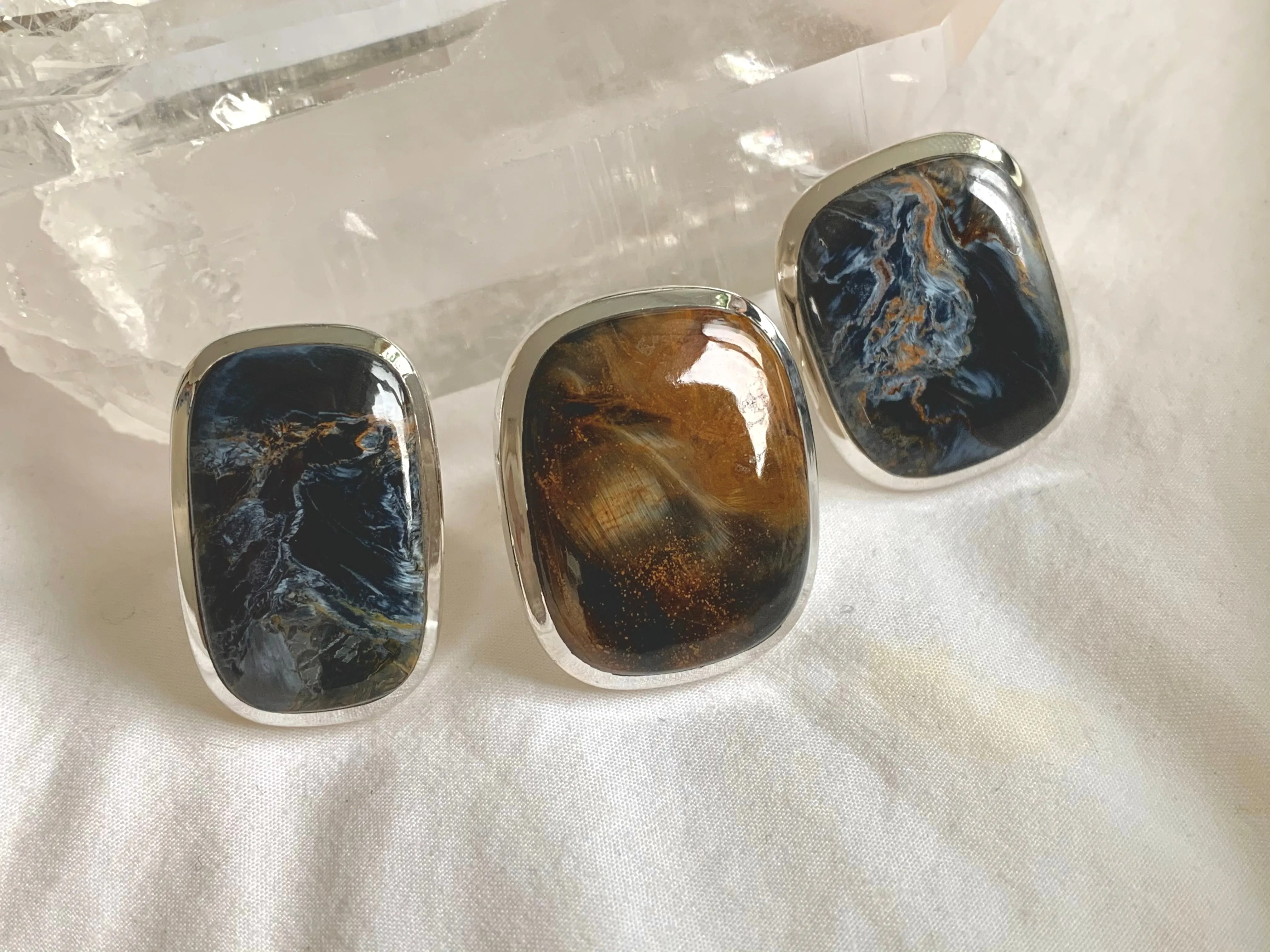 Pietersite Naevia Rings - Square (US 7.5)