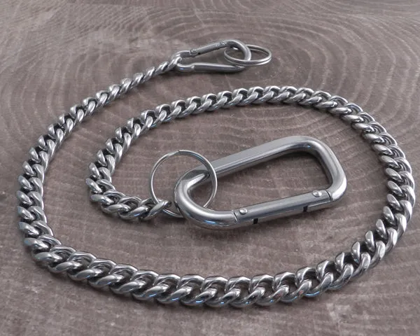 Pure Steel Smooth Leash - Wallet Chain - Deluxe