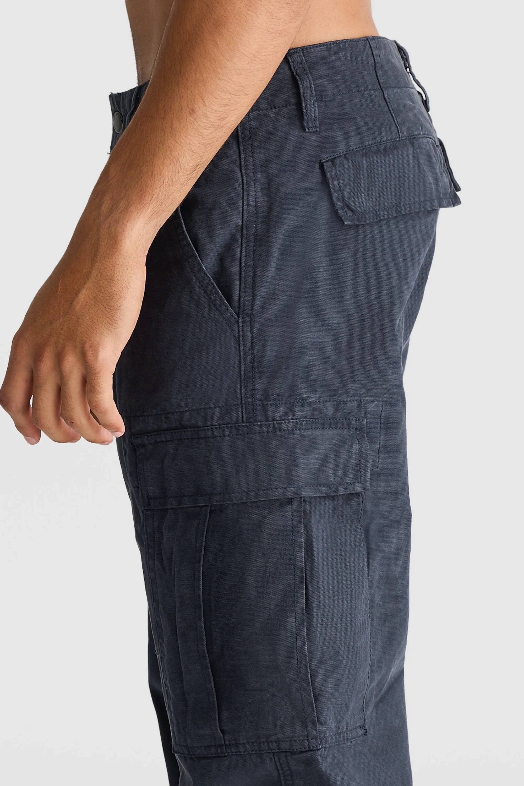 Relaxed Cargo Pants Navy