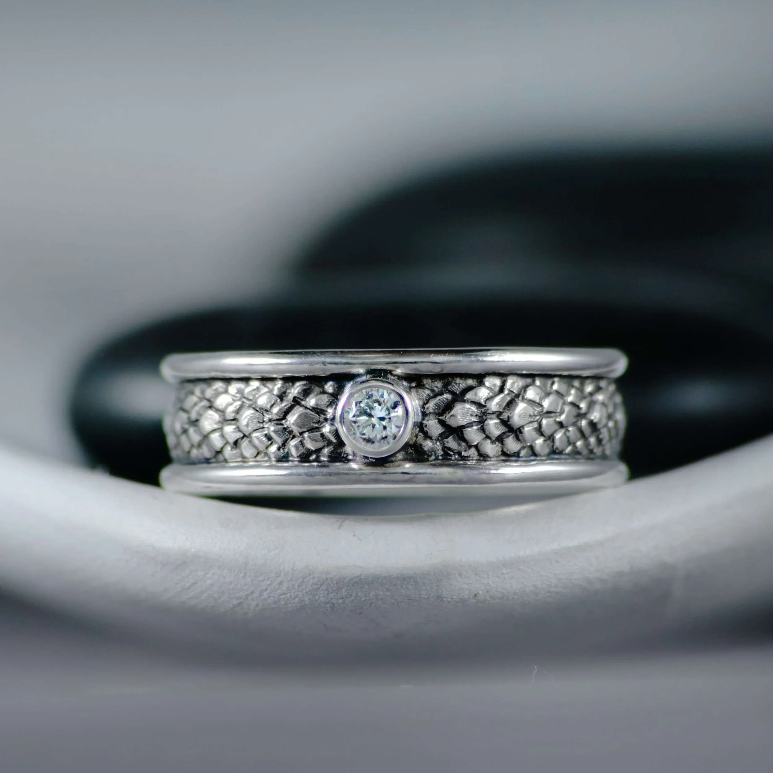 Silver Dragon Engagement Rings for Couple | Moonkist Designs