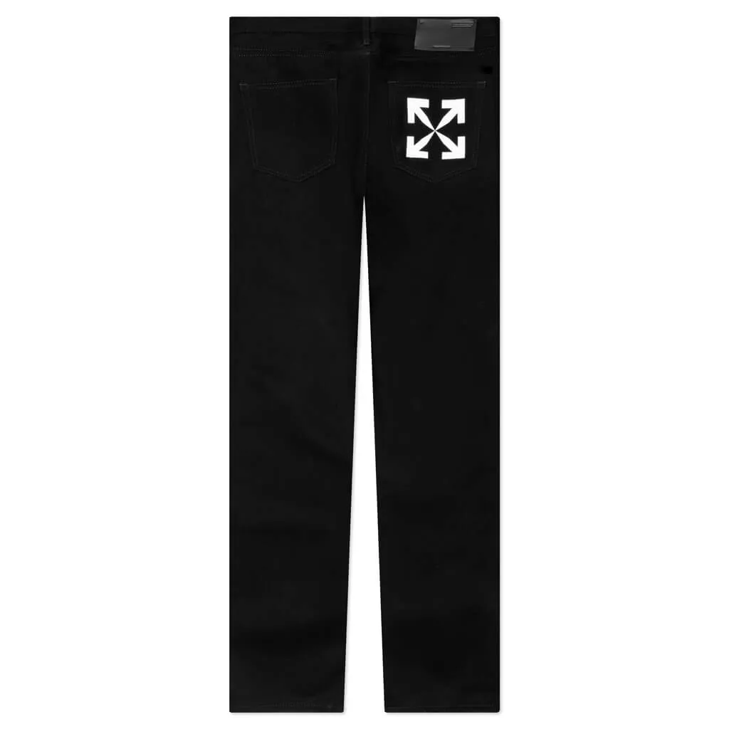 Single Arrow Slim Jeans - Black/White