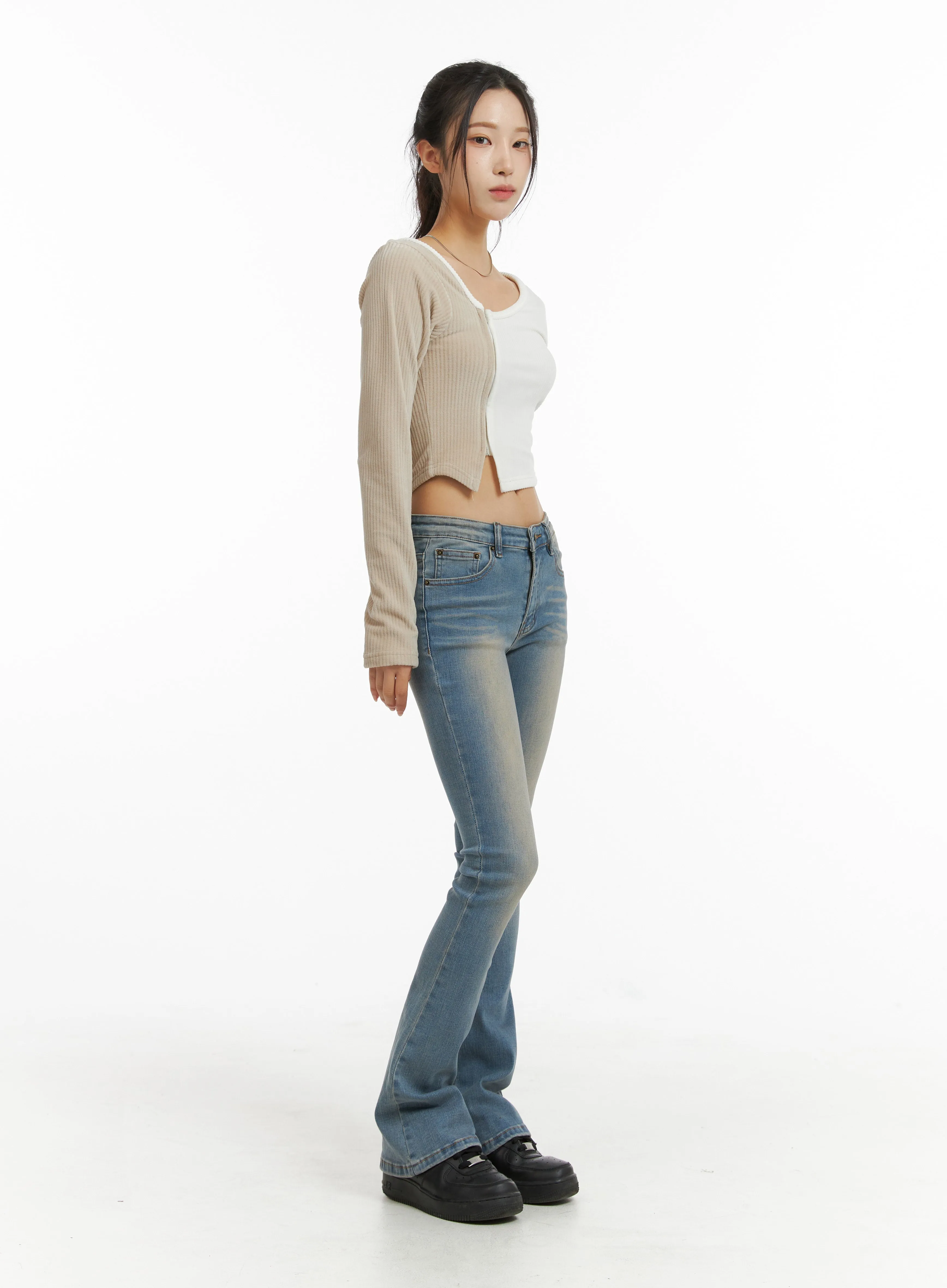 Slim Fit Denim Bootcut Jeans CJ410