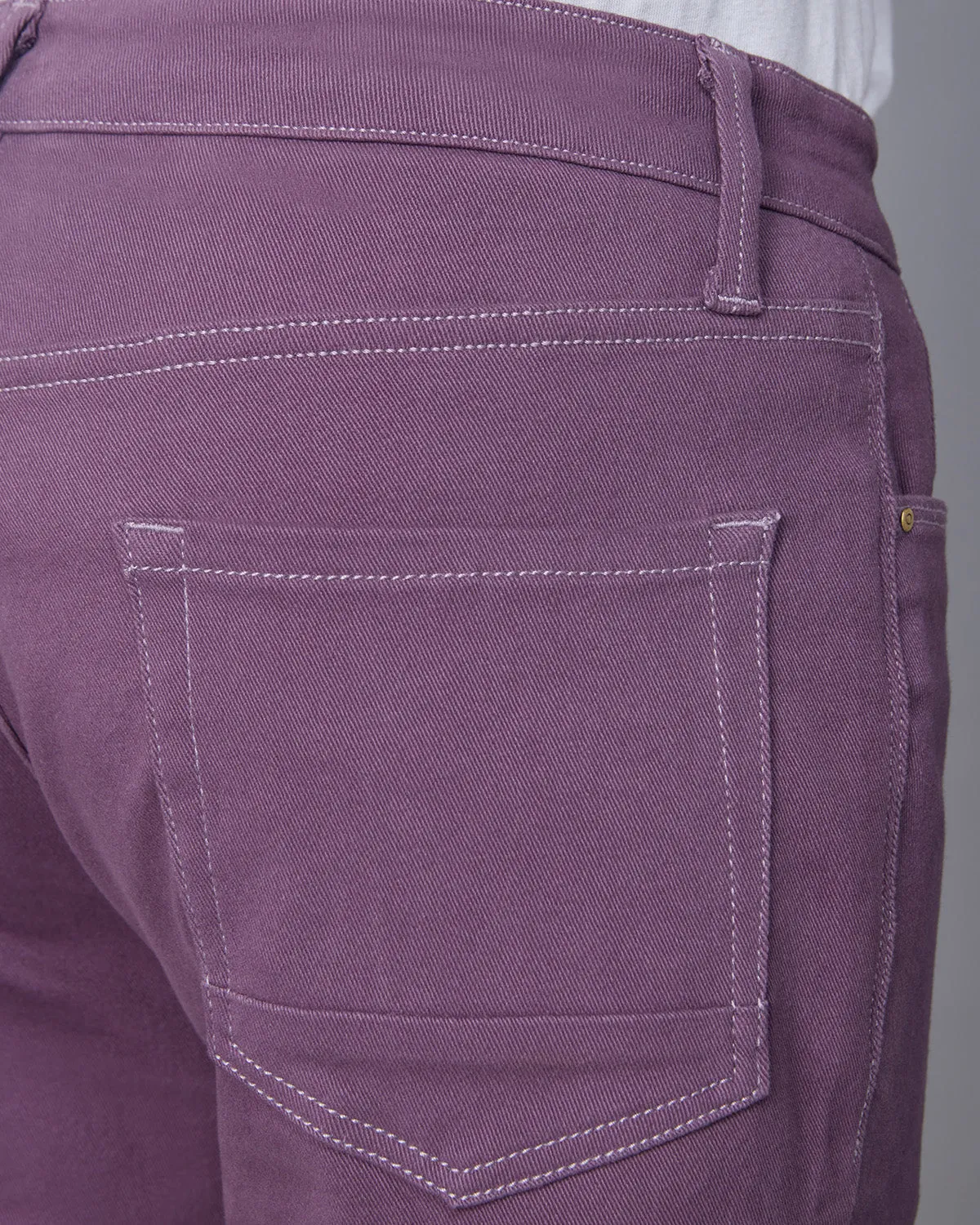 Smoked Twill Stretch Jeans - Purple