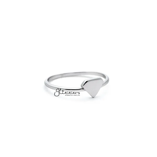 Sterling Silver Diamond Shape Women's Rings