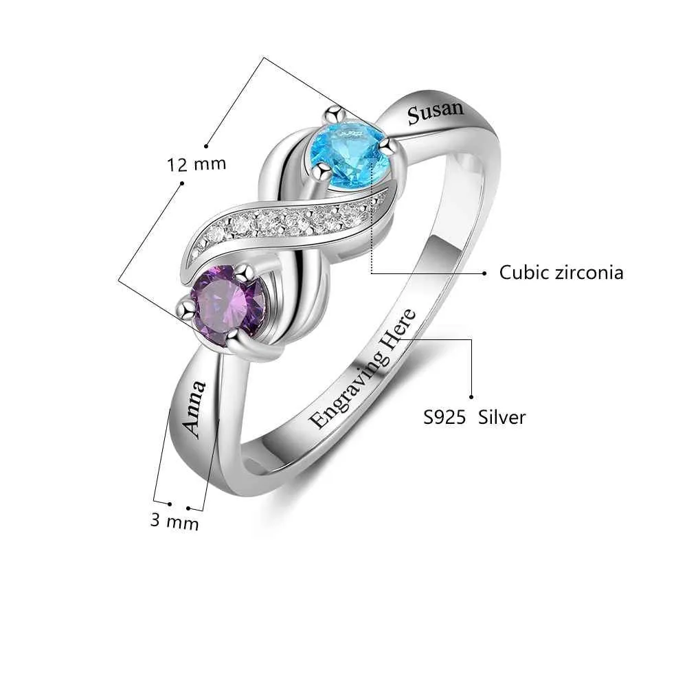 Sterling Silver Infinity Promise Rings