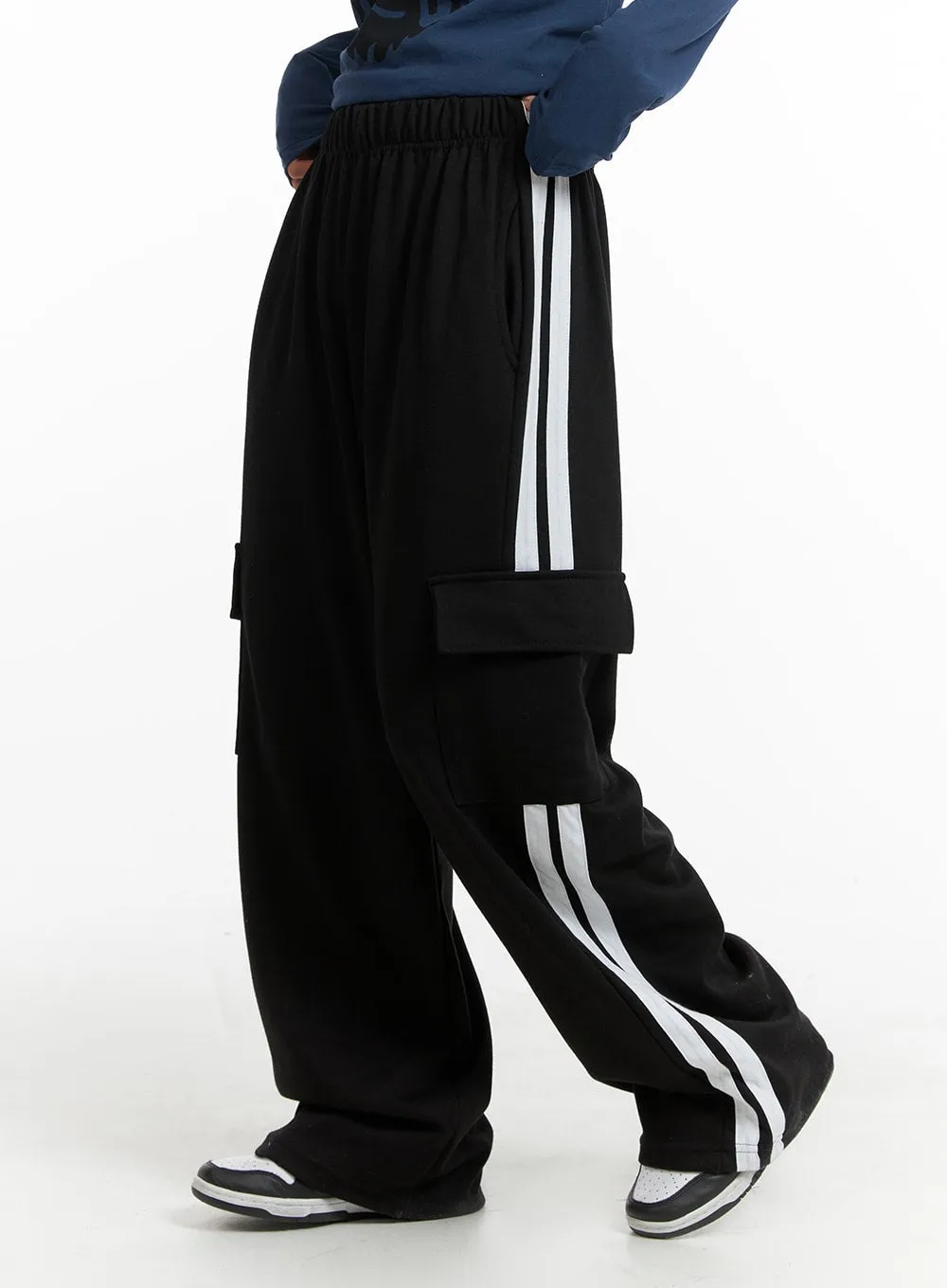 Striped Cargo Sweatpants IM405