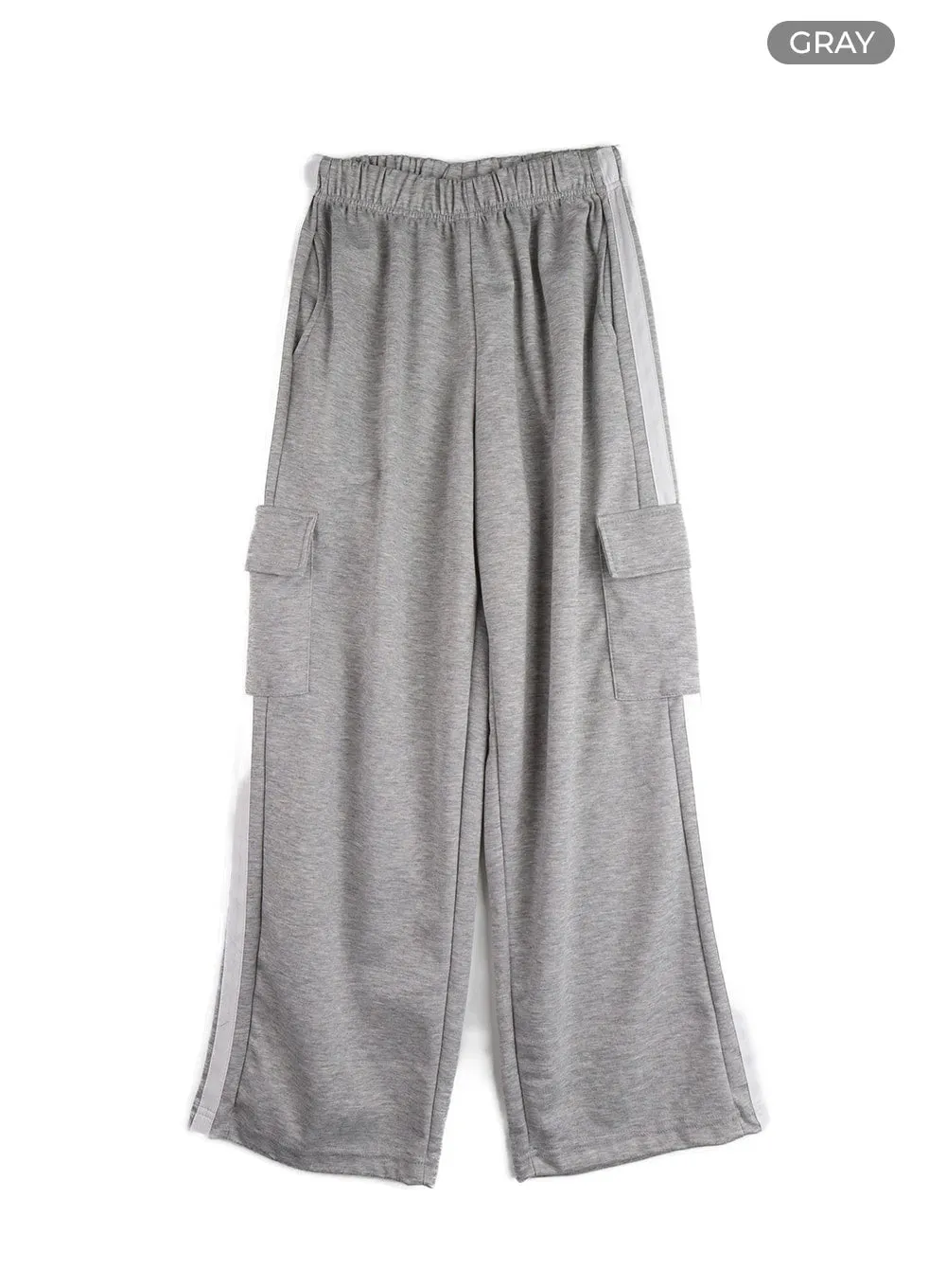 Striped Cargo Sweatpants IM405