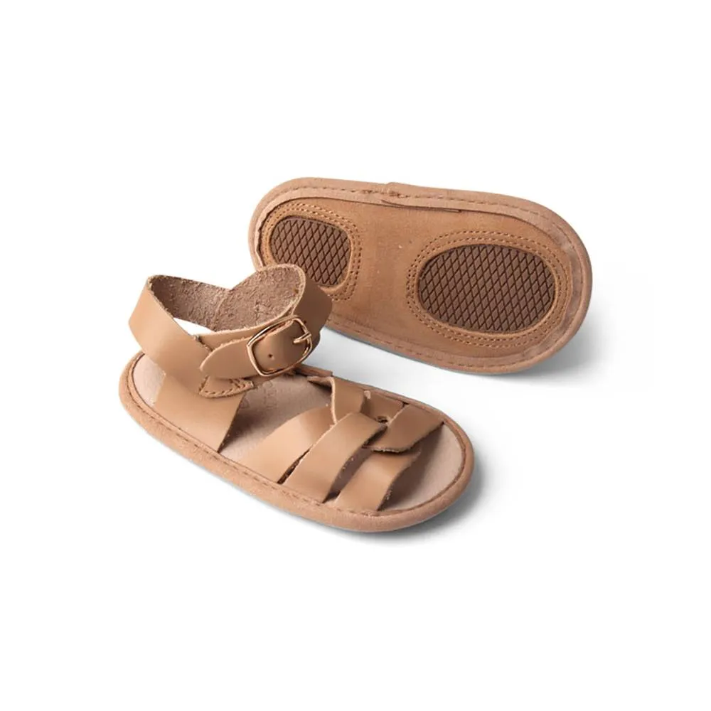 Tawny Weave Leather Baby Sandal