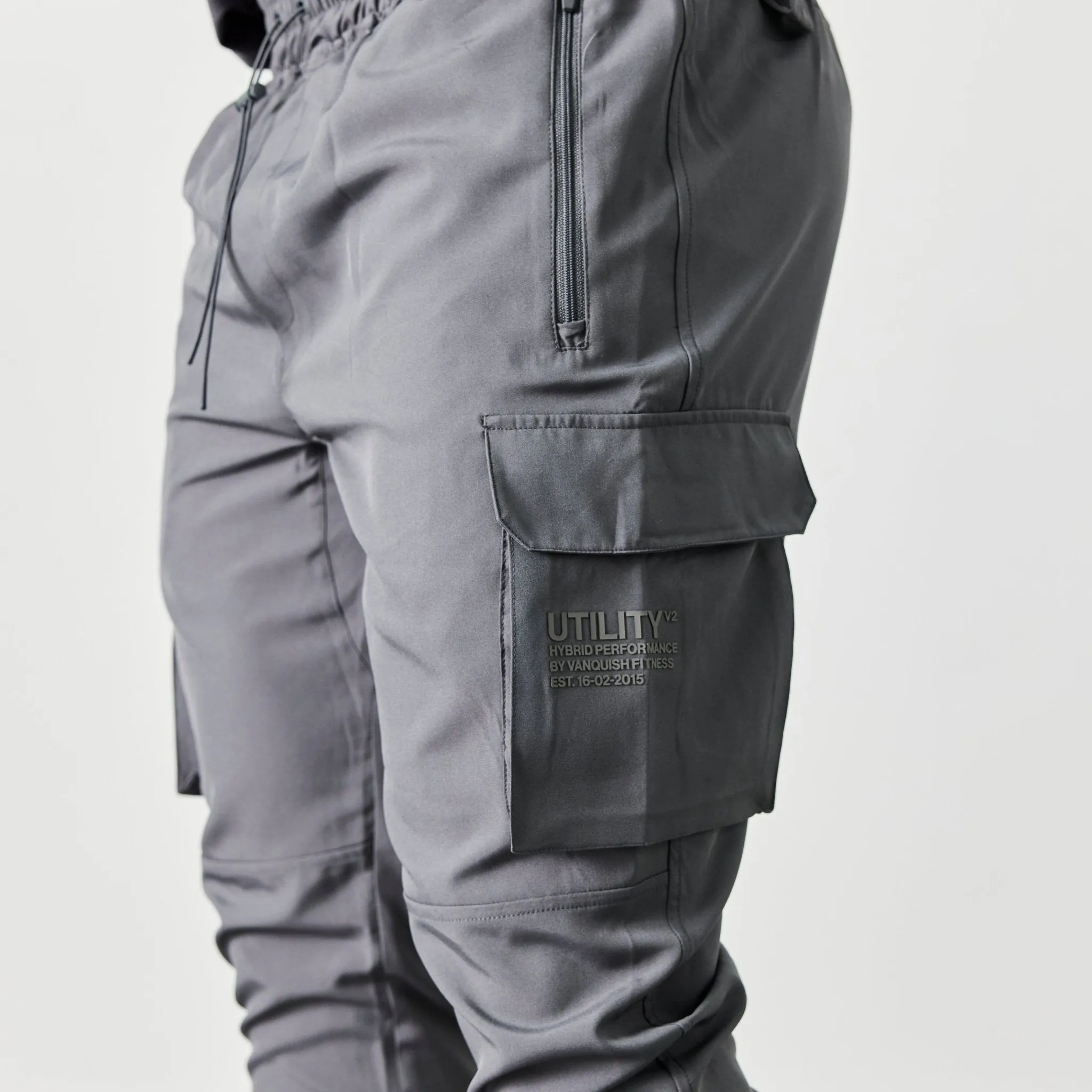 Vanquish Utility V2 Grey Tapered Cargo Pants