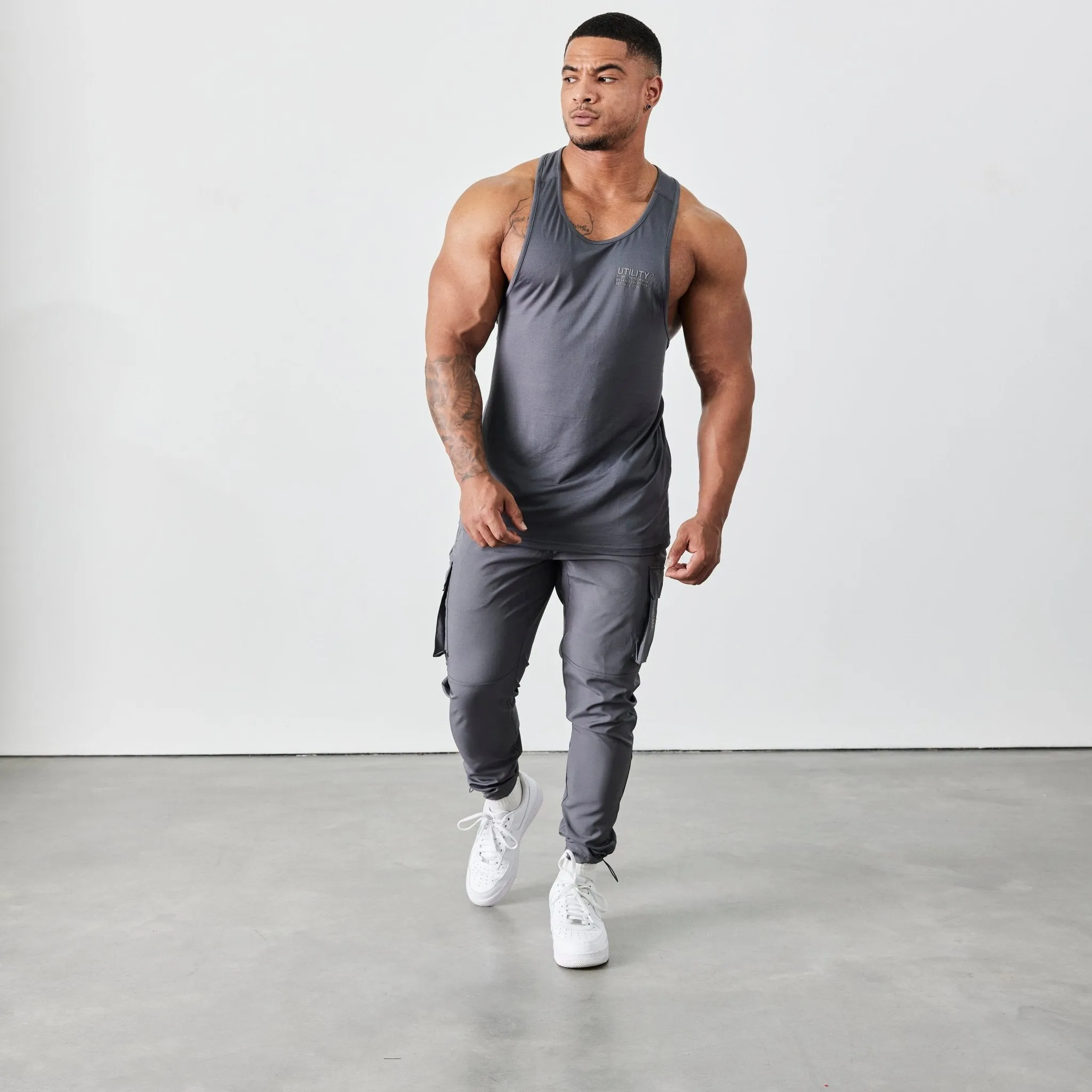 Vanquish Utility V2 Grey Tapered Cargo Pants