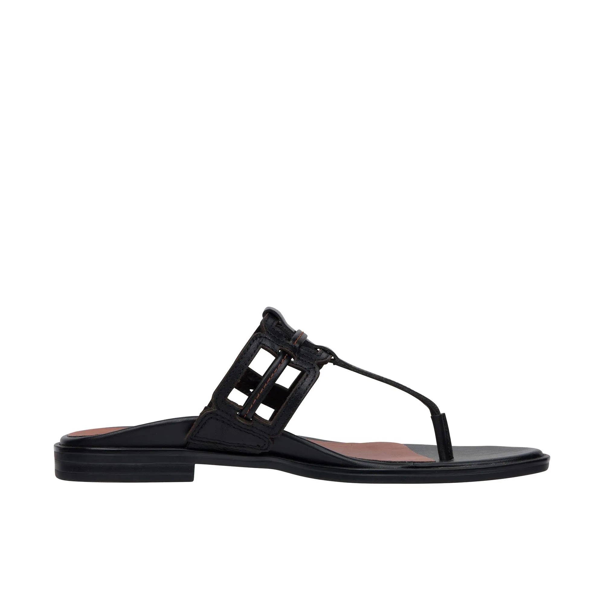 Vionic Womens Alvana Toe Post Sandal Black