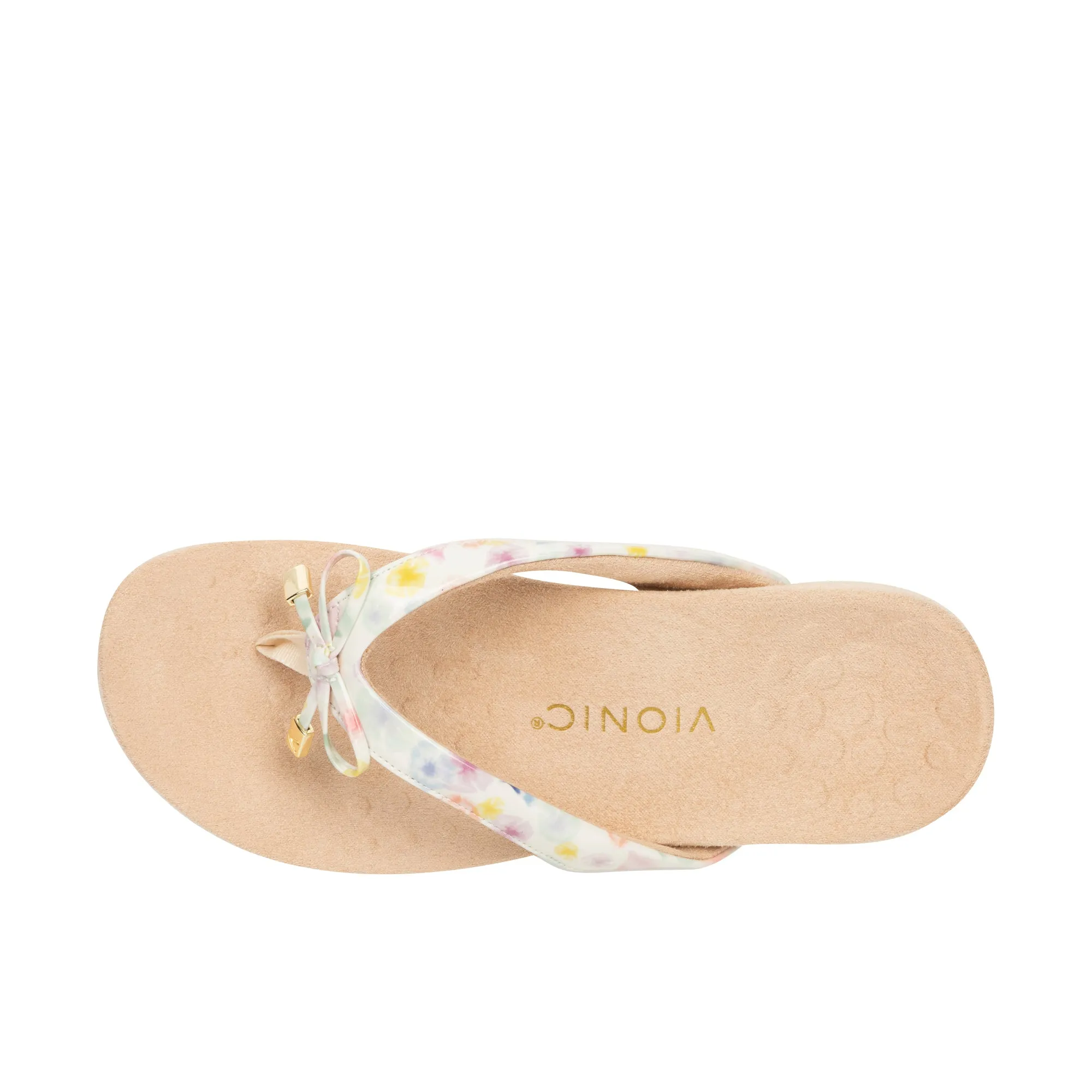 Vionic Womens Bella Toe Post Sandal Cream