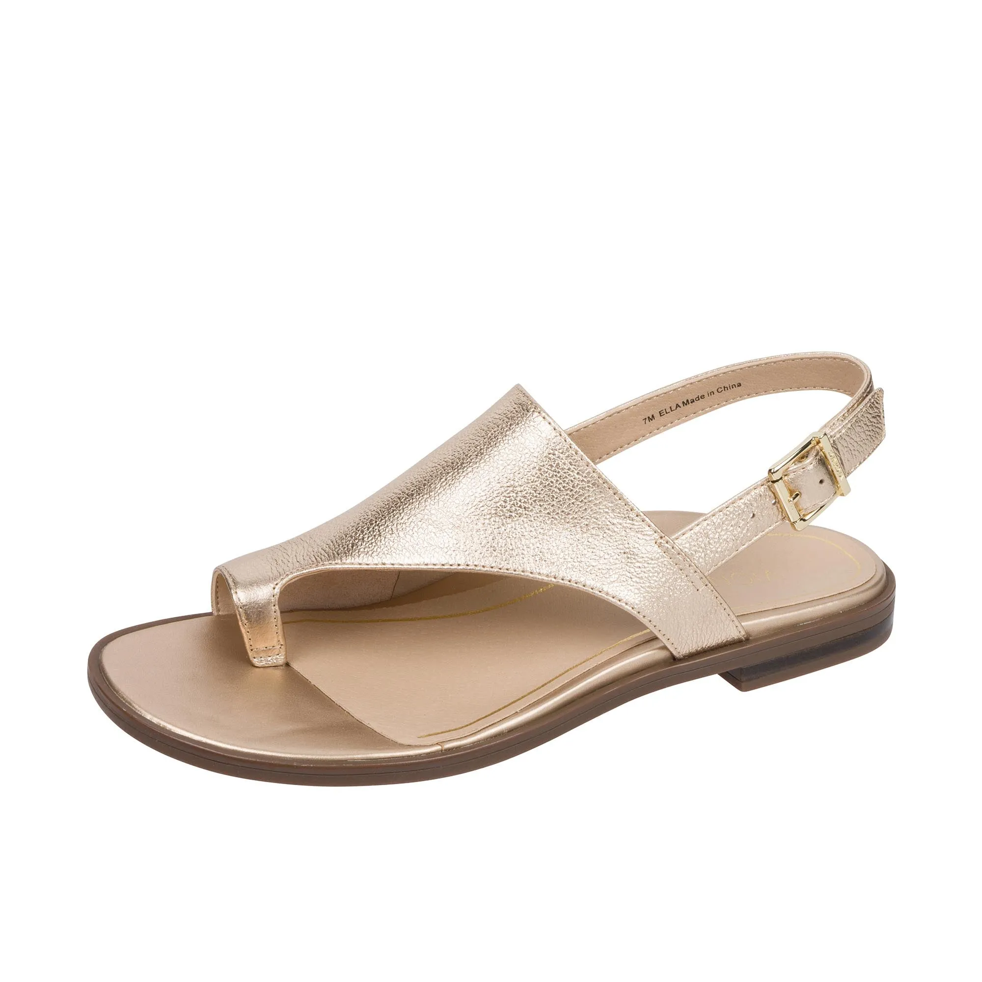 Vionic Womens Ella Sandal Gold Metallic