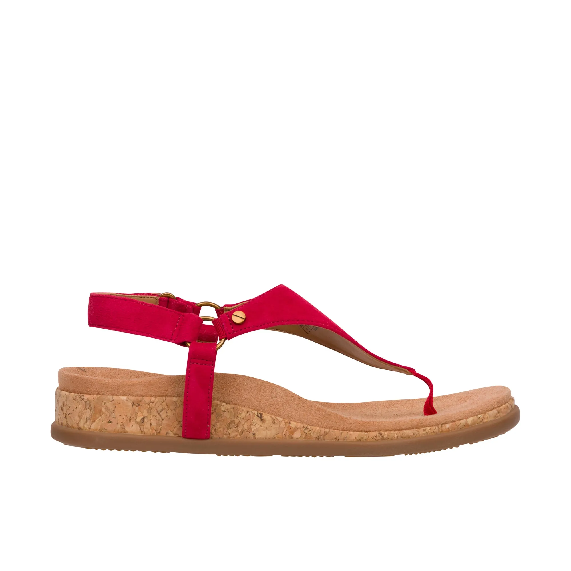 Vionic Womens Kirra II Toe Post Sling Back Sandal Red