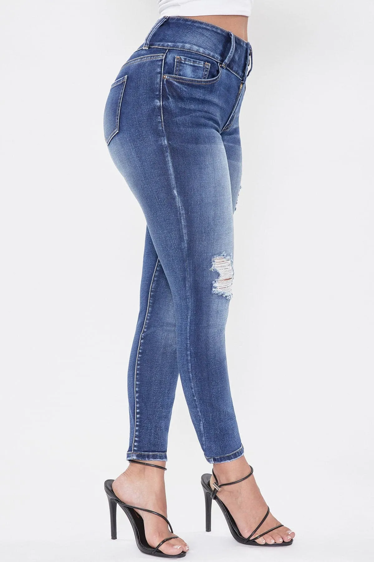 Women's Essential 3 Button Skinny Jeans