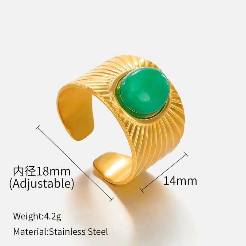 Women's Fashion Natural Stone Rings