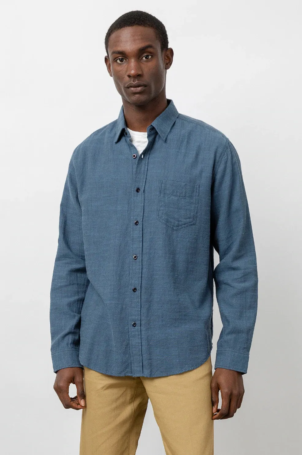 Wyatt Button Up - Sea Blue