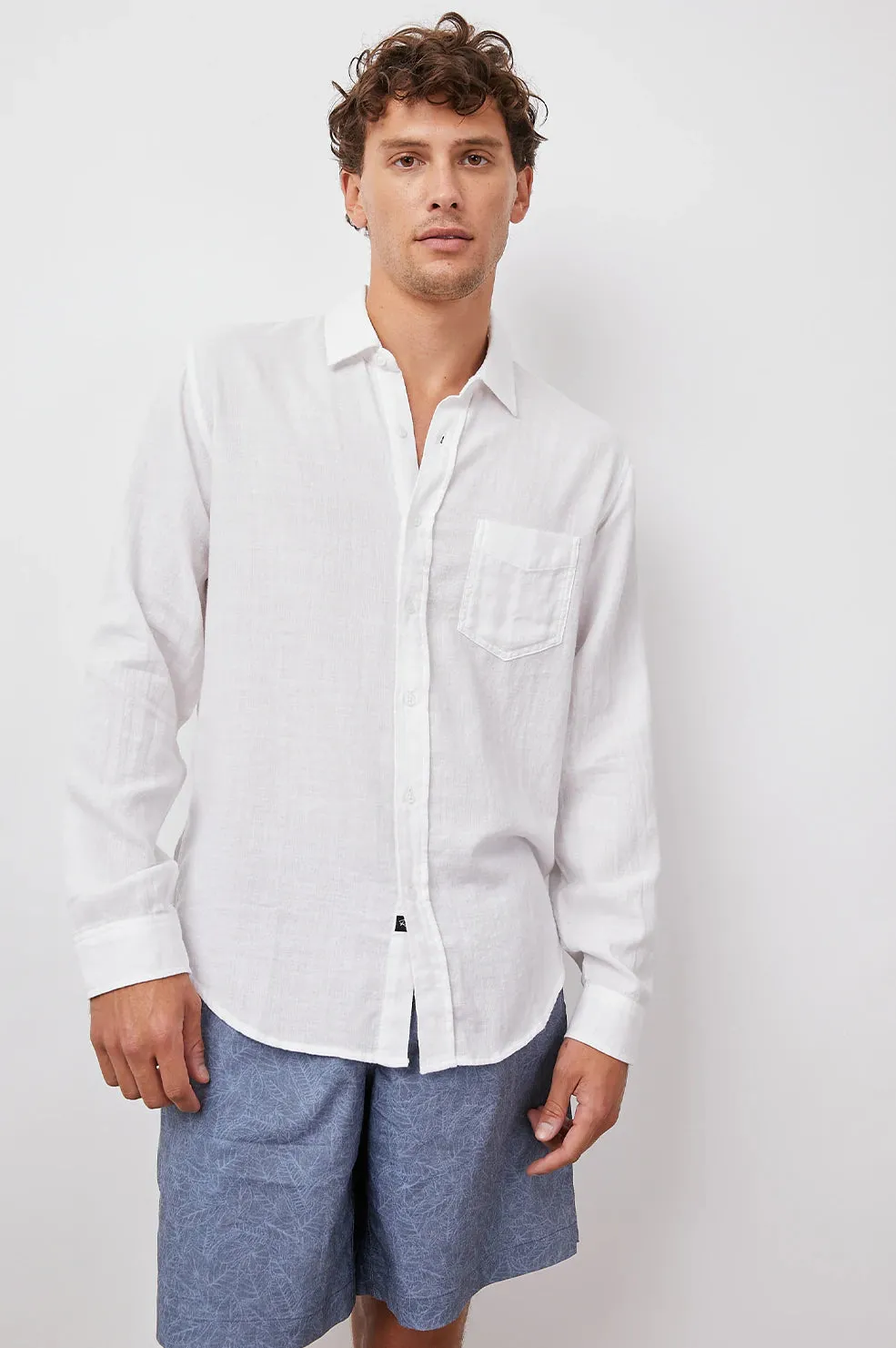 Wyatt Button Up - White